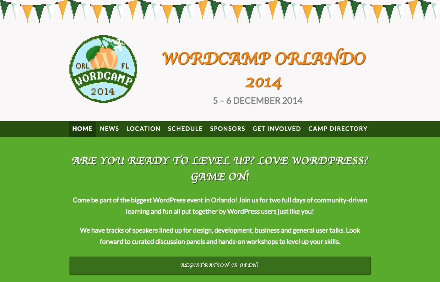 wordcamp 2014 website screenshot